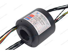 Low temperature slip ring with optional through hole for industry robot arms