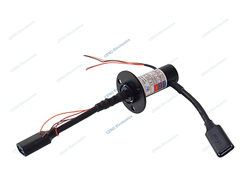 Miniature capsule slip ring with compact struction & three direction outlet