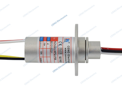Small compact structure capsule slip ring with electric power and option