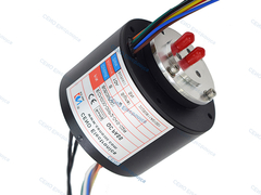 Integrate electric power & radio frequency slip ring with rf rotary joint