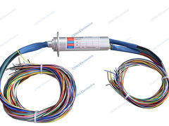 Compact structure capsule slip ring with 56 circuits power and signal