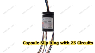 Compact 25 Circuit Flange Slip Ring for Robotics