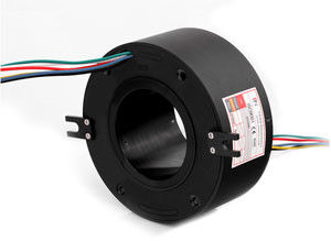 Electrical Through Hole Slip Ring Precious Metals For Signal / Power Rotary Transmission