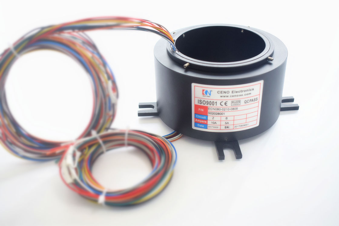 Small Resistance Through Hole Slip Ring 380VAC Excellent Transmission Performance