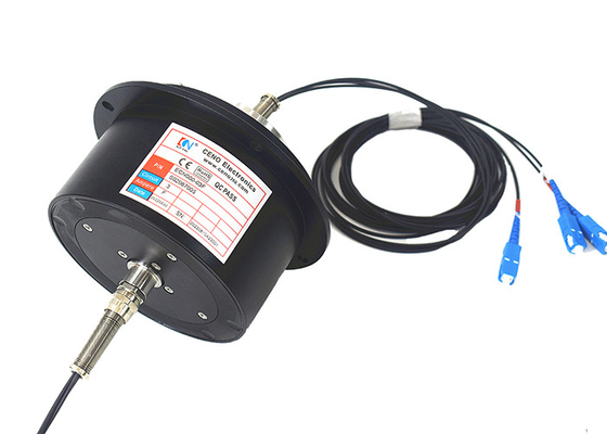 1 Single Mode 2 Multi Mode Fiber Optic Slip Ring With SC Interface