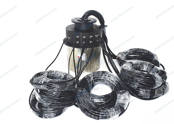 Electric Power Carbon Brush Slip Ring IP65 Precious Metal Contact Flange Installation