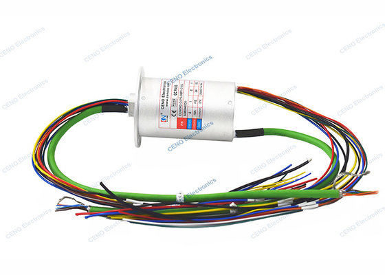 1000M Gigabit Ethernet Slip Ring With Flange 300rpm Precious Metal