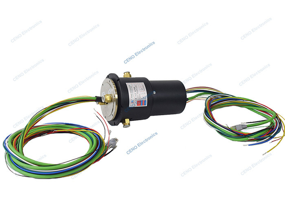 0 - 480V AC/DC Pneumatic Rotary Union With Electrical Connector / Ethernet Signal Slip Ring