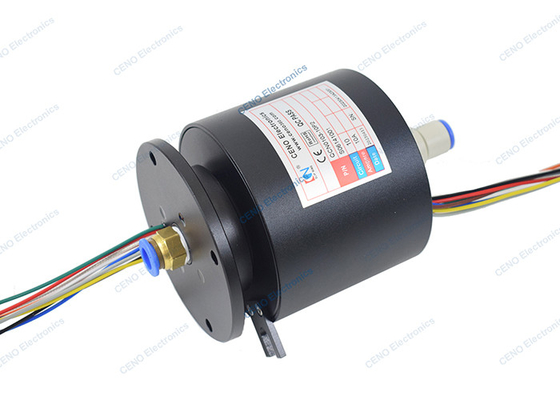 1 Channel Gas Pneumatic Rotary Union With 10 Circuits Electrical Swivel