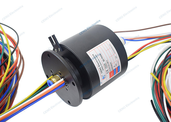 Integrated Slip Ring Pneumatic Rotary Union 250rpm Combined Electric Power And
