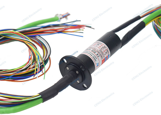 Miniature 250rpm Ethernet Slip Ring Capsule Electrical Collector