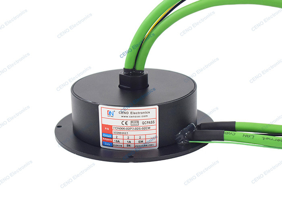 Low Temperature 100M Ethernet Pancake Slip Ring Collector With IP51 & 300RPM