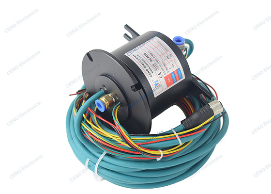1MPa Air Pneumatic Rotary Union Combine Electric Power Ethernet Signal Slip Ring