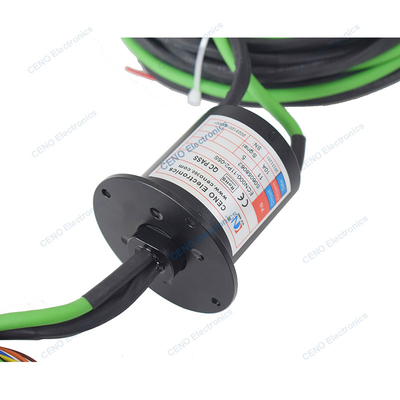 Modbus Signal Slip Ring With 10A Electric Power & Flange For Industrial Automatic
