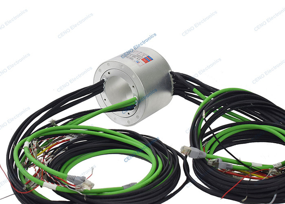 Low Temperature Ethernet Signal Slip Rings With Through Hole Inner Diameter 65mm