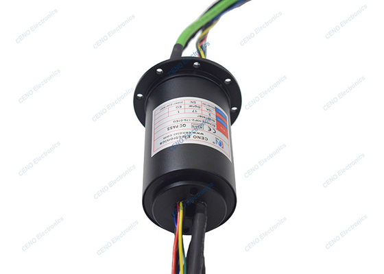 Low Temperature 1000M Ethernet Signal Slip Ring with Through Hole 12mm For industry