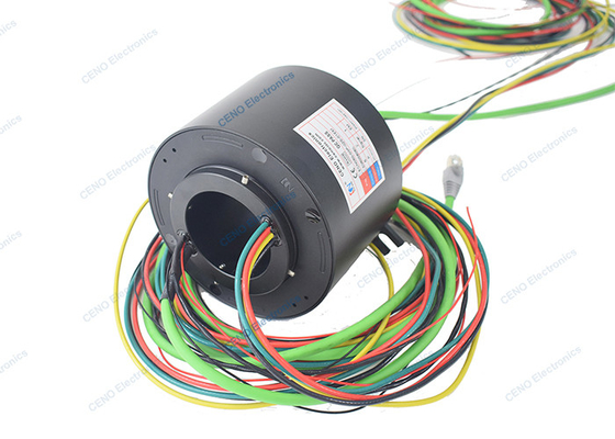 Ethernet Signal Slip Ring with Profi-net RS232 & Through Bore For Power system