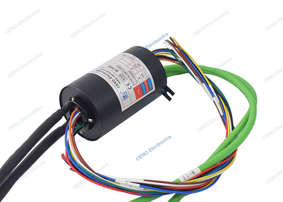 2 Circuits 1000M Ethernet Signal Slip Ring With 8 Circuits 10A For Industry