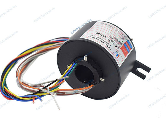 10 Circuits 10A Electric Collector Rotary Slip Ring With Through Hole For Industry
