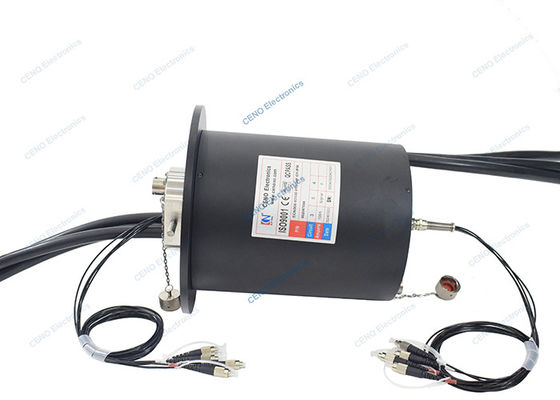 4 Channels SM MM Fiber Optic Rotary Joint Slip Ring With FORJs For Robot