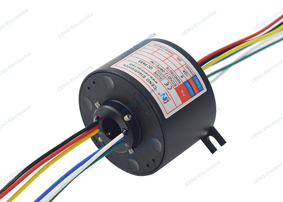 6 Circuits 10Amp Electrical Power Slip Ring with Through Bore 12mm For Industry