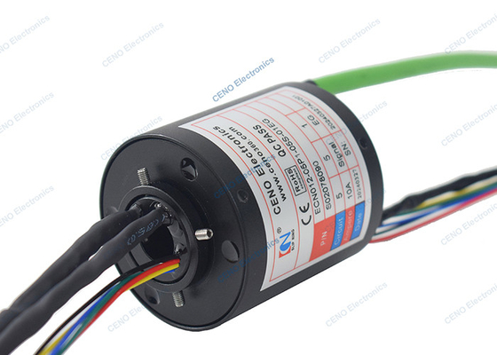 Low Temperature Slip Ring With Gigabit Ethernet Signal And Through Bore