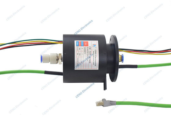 Integrate Pneumatic Rotary Union with 100M Ethernet Signal For CNC Machine