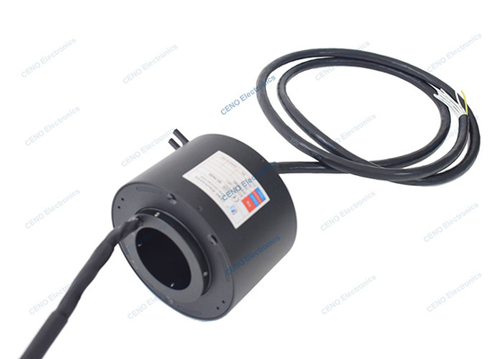 Conductive Slip Ring With Through Bore Rotary Electrical Connectors For Industry