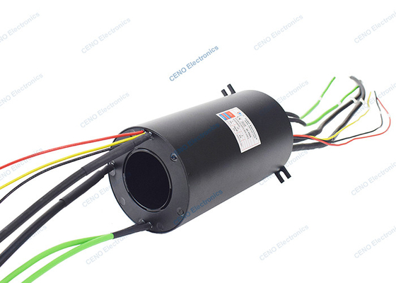 2 Channeles Gigabit Ethernet Signal Slip Ring With Through Hole 70mm