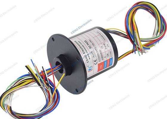 Electrical Power Signal Slip Ring With Flange Installation For Robot Arm