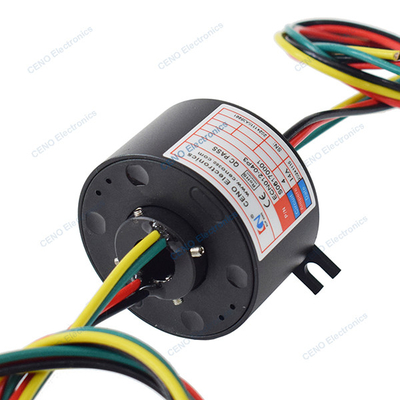 Through Hole Slip Ring with Rotating Electrical Connectors for Robotics Arm