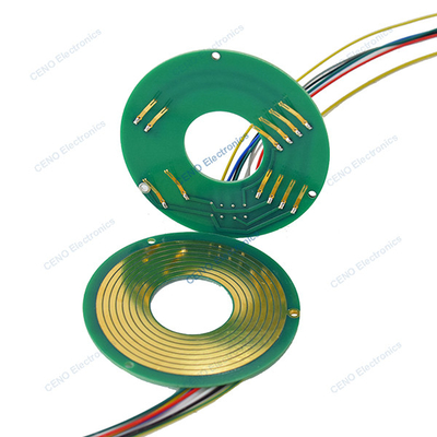 Pancake Slip Ring with PCBA style and electric power and signal for robot arms