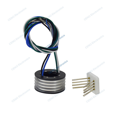 Two half style separate slip ring with electric power for industry robot arms