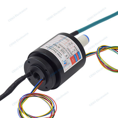 Integrate Power Ethernet signal and pneumatic hydraulic rotary union slip ring