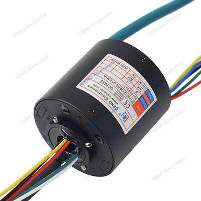 Industrial Ethernet Slip Ring with Through Hole Structure and Combined Electric Power for Stable Transmission