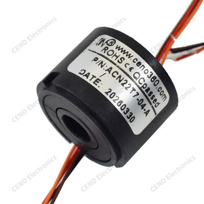 Compact Through-Bore Slip Ring With a 7mm Central Bore and 22mm Outer Diameter