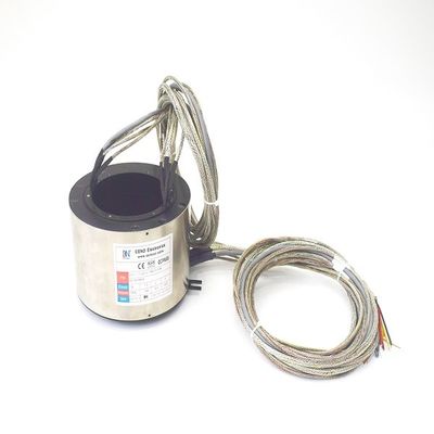Stainless Steel 115mm Through Hole Slip Ring Transmit 100M Ethernet