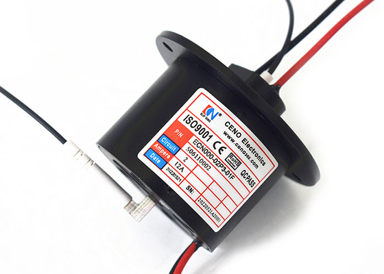 2 Channel Fiber Optic Rotary Joint 35mm OD Aluminum Alloy Housing Material