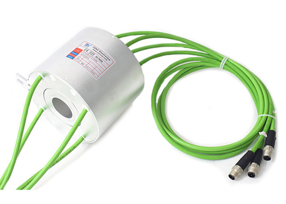 38.1mm Inner Bore 100M Ethernet Slip Rings Hollow Shaft Rotary Collector